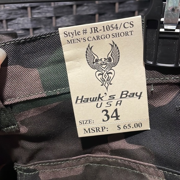 Hawk’s Bay USA Men’s Cargo Shorts Camo traditional print - NEW with Tags - Picture 5 of 7